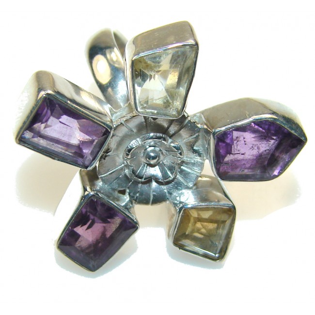 My Sweet!! Purple Amethyst Sterling Silver ring; size 7