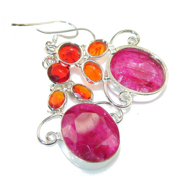 My SWeet!! Pink Ruby Sterling Silver earrings