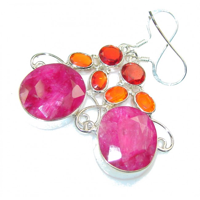 My SWeet!! Pink Ruby Sterling Silver earrings