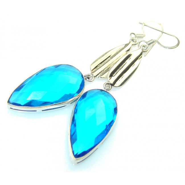 Secret London Blue Topaz Sterling Silver earrings