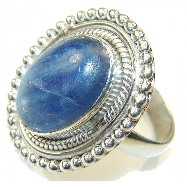 Sea Current!! Blue Kyanite Sterling Silver ring s. 8 1/2