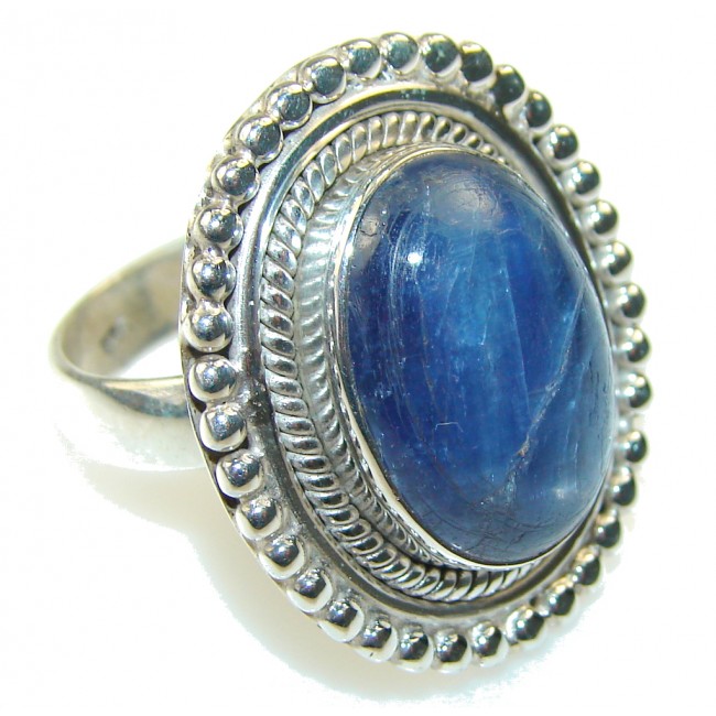 Sea Current!! Blue Kyanite Sterling Silver ring s. 8 1/2