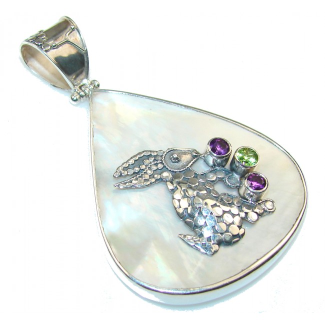 Big! Amazing Blister Pearl Sterling Silver pendant