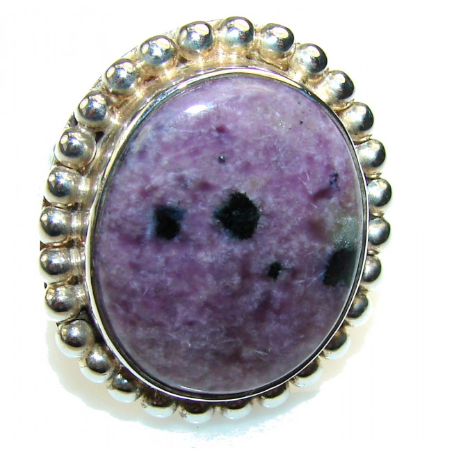 Fantastic Charoite Sterling Silver ring s. 9 1/4