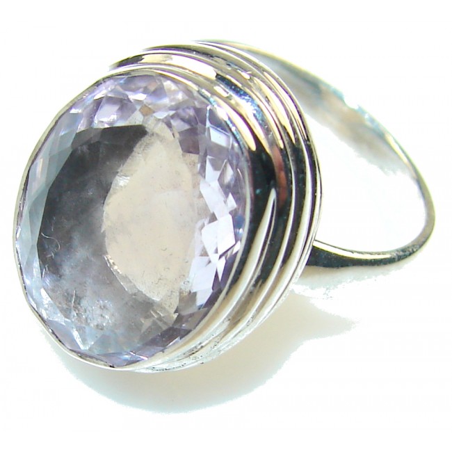 Very Light Purple Amethyst Sterling Silver ring s. 7 1/2