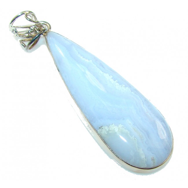 Passion Lace Blue Agate Sterling Silver Pendant