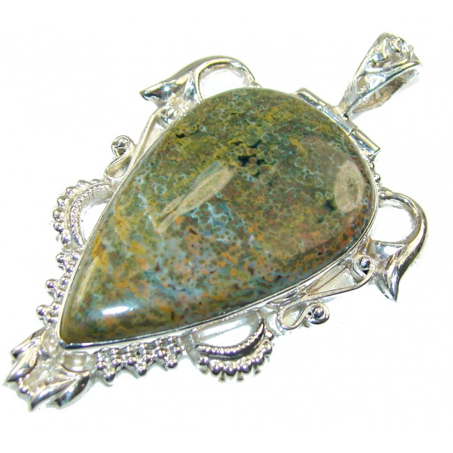 New Style Of Montana Agate Sterling Silver Pendant