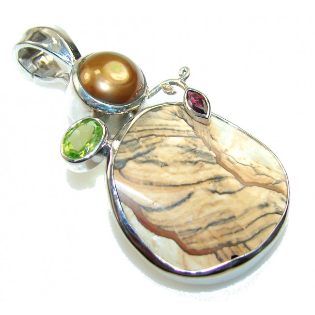 Awesome Design Picture Jasper Sterling Silver pendant
