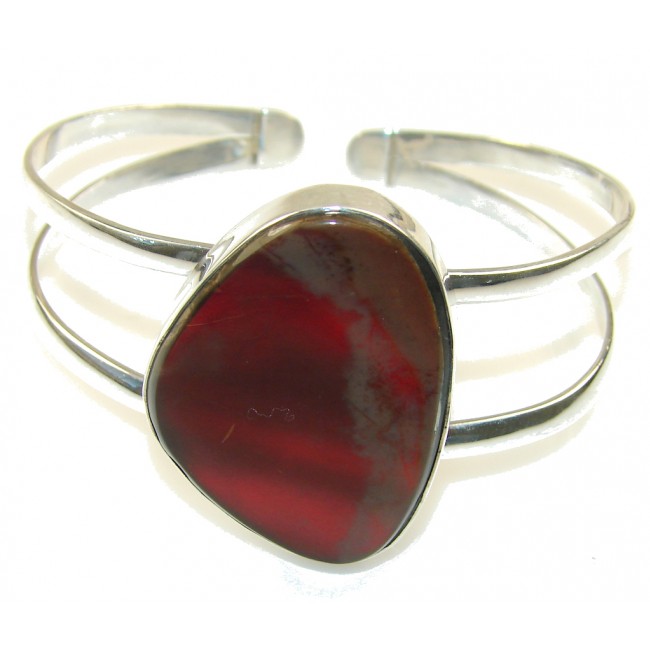 Beautiful New Design!! Red Ammolite Sterling Silver Bracelet / Cuff