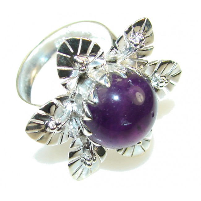 Purple Ivy!! Precious Amethyst Sterling Silver ring s. 11