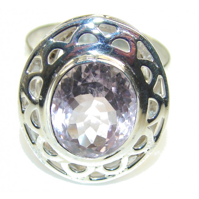 Very Light Purple Amethyst Sterling Silver ring s. 8