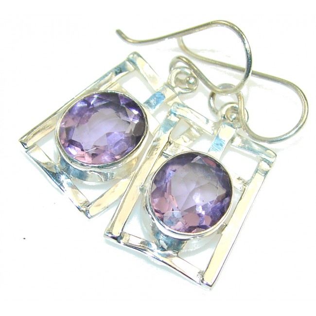 Lilac Kiss!!! Purple Amethyst Sterling Silver earrings