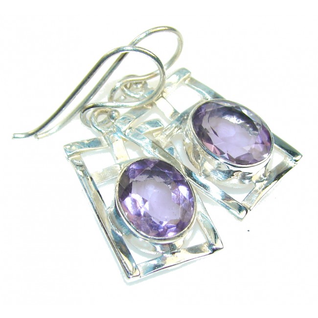 Lilac Kiss!!! Purple Amethyst Sterling Silver earrings