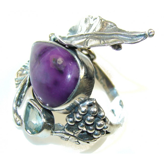 Beautiful!! Purple Amethyst Sterling Silver Ring s. 9 1/4