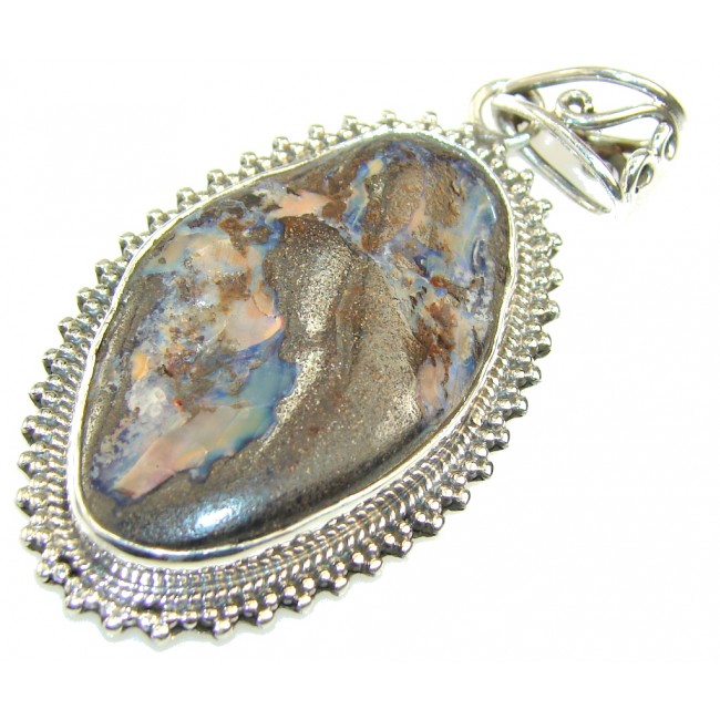 Secret!! Boulder Opal Sterling Silver Pendant