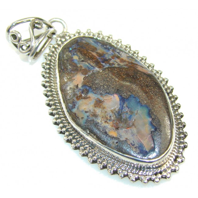 Secret!! Boulder Opal Sterling Silver Pendant