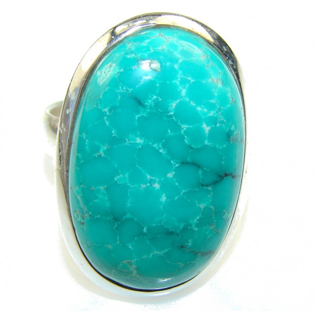 Beautiful! Blue Turquoise Sterling Silver Ring s. 9