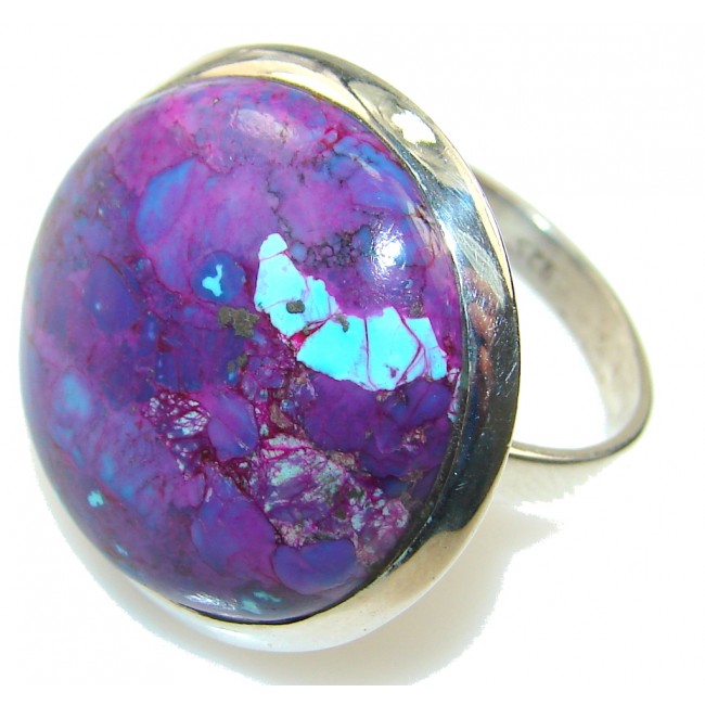 Excellent Purple Turquoise Sterling Silver Ring s. 12 1/4