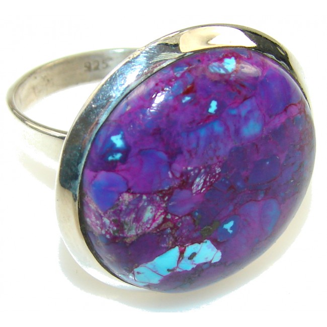 Excellent Purple Turquoise Sterling Silver Ring s. 12 1/4