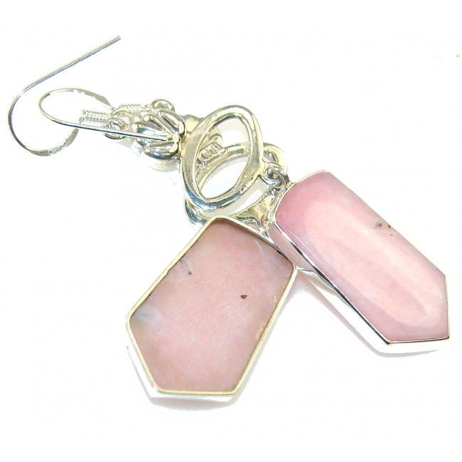 Delicate! Pink Opal Sterling Silver earrings
