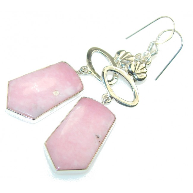 Delicate! Pink Opal Sterling Silver earrings