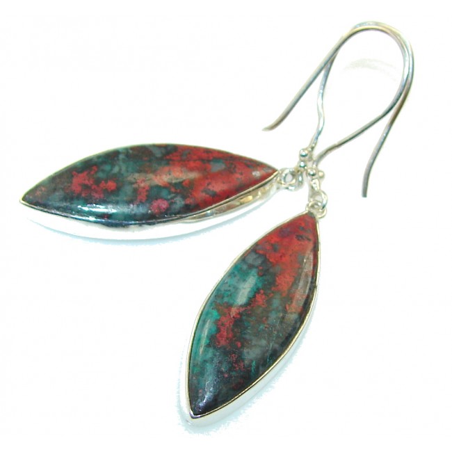 Excellent Red Sonora Jasper Sterling Silver earrings