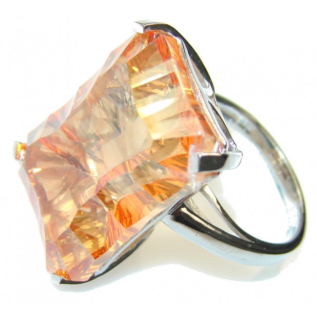 Awesome Style Of Golden Topaz Sterling Silver Ring s. 7 1/4