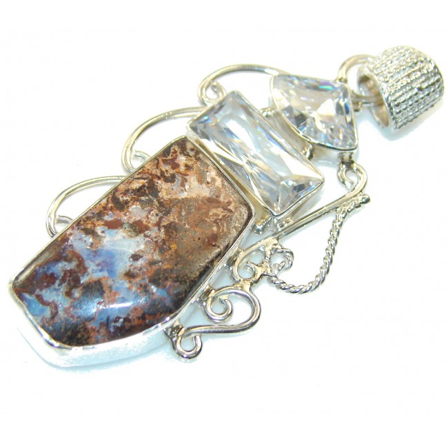 Aura Of Beauty!! Boulder Opal Sterling Silver Pendant