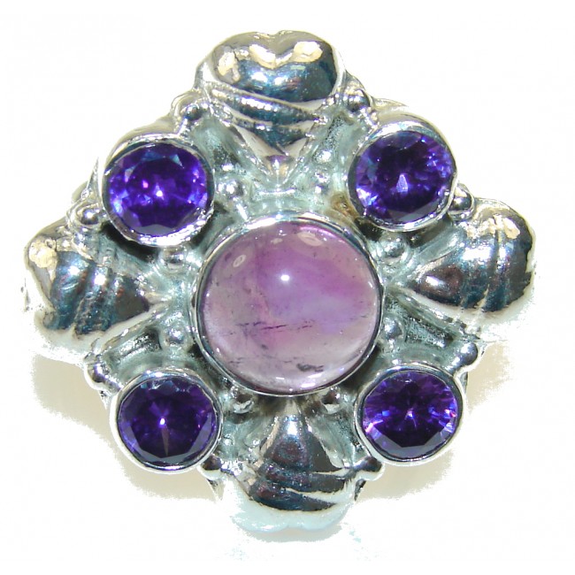 Delicate Purple Amethyst Sterling Silver ring s. 9 1/2