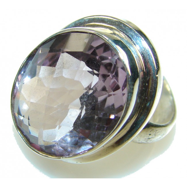 Very Light Purple Amethyst Sterling Silver ring s. 8 1/2