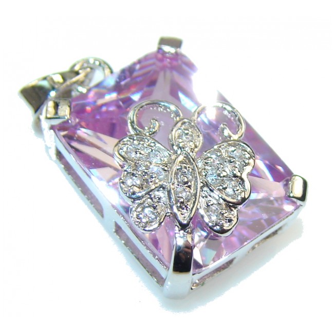 Passion Lilac Quartz Sterling Silver Pendant