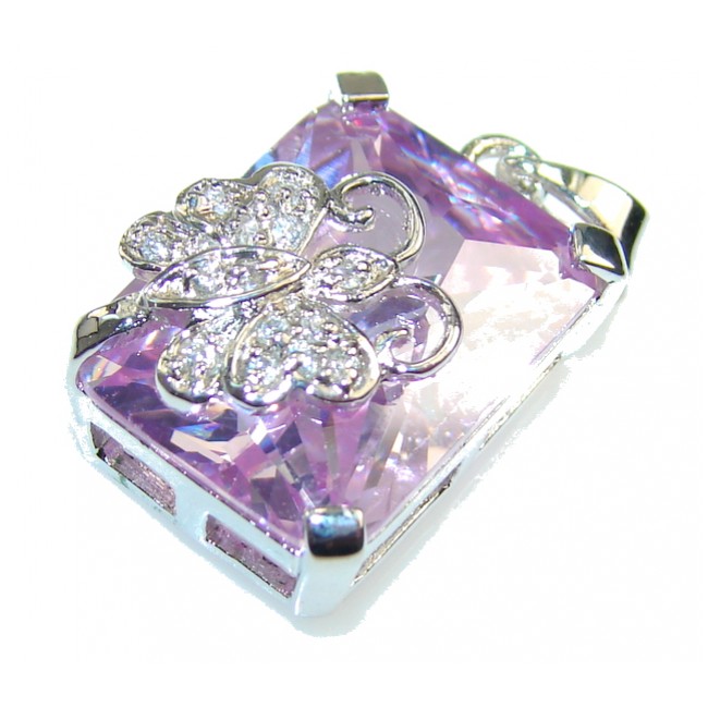Passion Lilac Quartz Sterling Silver Pendant