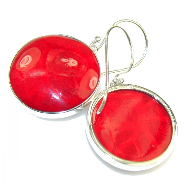 Lovely Fossilized Coral Sterling Silver earrings