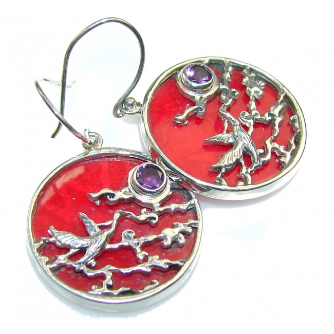 The One! Fossilized Coral Sterling Silver earrings