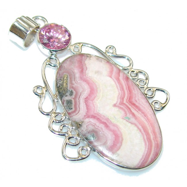 Perfect! Pink Rhodochrosite Sterling Silver Pendant