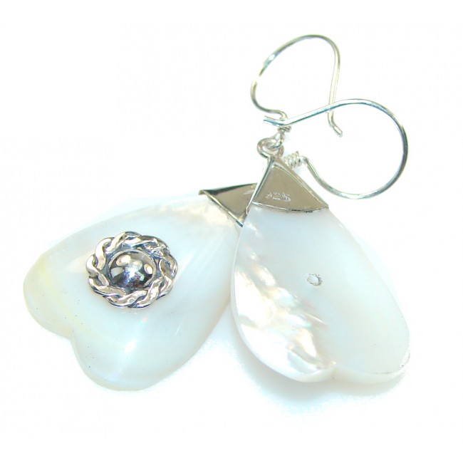 Delicate Blister Pearl Sterling Silver earrings