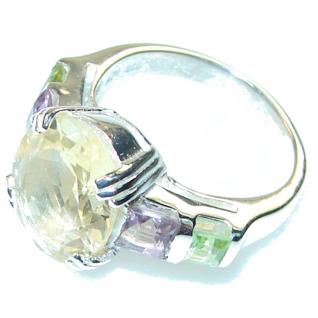 Exclusive Citrine Sterling Silver Ring s. 5 3/4
