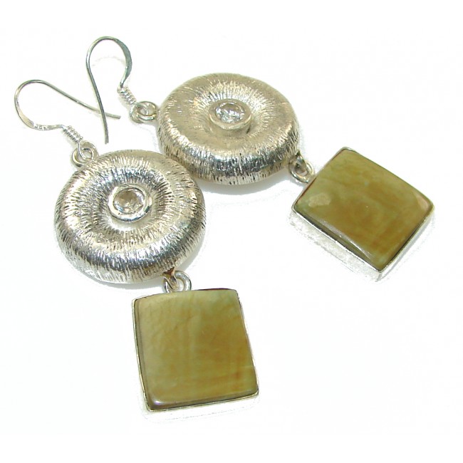 Amazing Style! Imperial Jasper Sterling Silver earrings