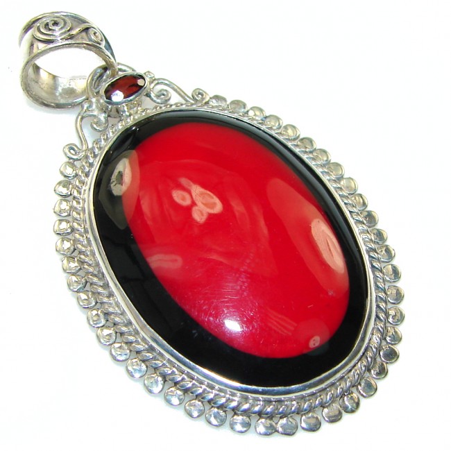 The One!! Fossilized Coral Sterling Silver pendant