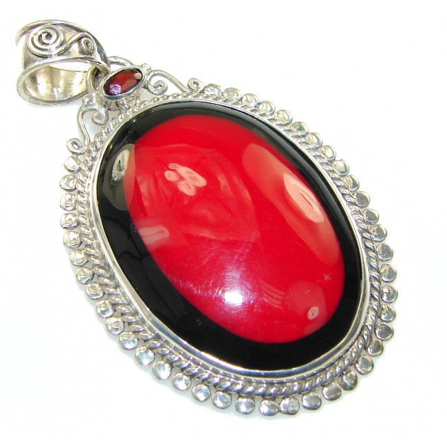 The One!! Fossilized Coral Sterling Silver pendant