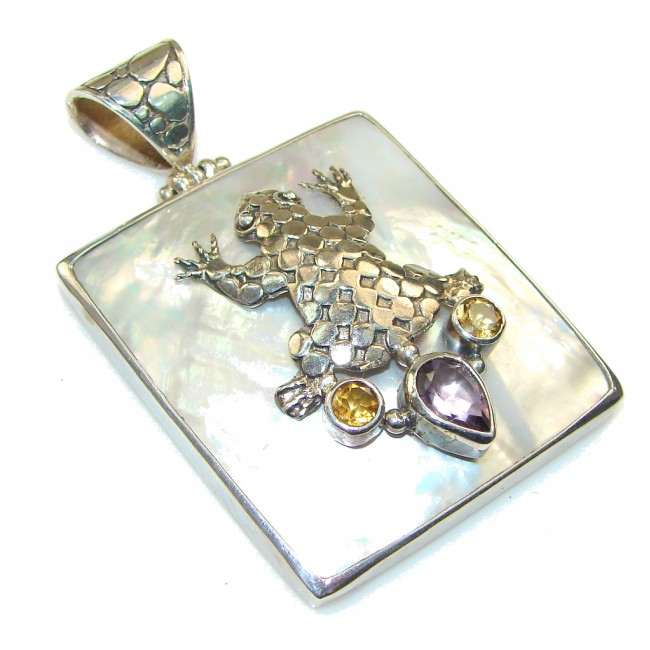 Kissed Moon!! Blister Pearl Sterling Silver pendant