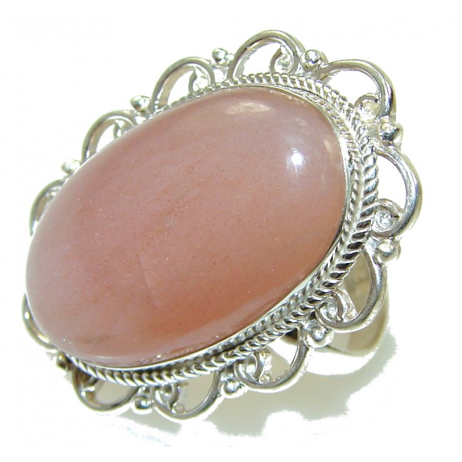 Awesome Color Of Golden Calcite Sterling Silver Ring s. 7 1/4