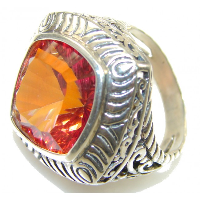 Store Of Love!! Red Quartz Sterling Silver Ring s. 8