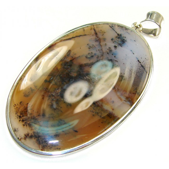 Outstanding Natural Pattern Scentic Agate Sterling Silver Pendant