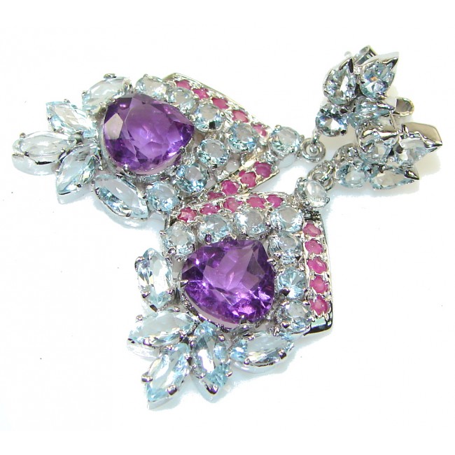 Royal Treasure Purple Amethyst Sterling Silver earrings
