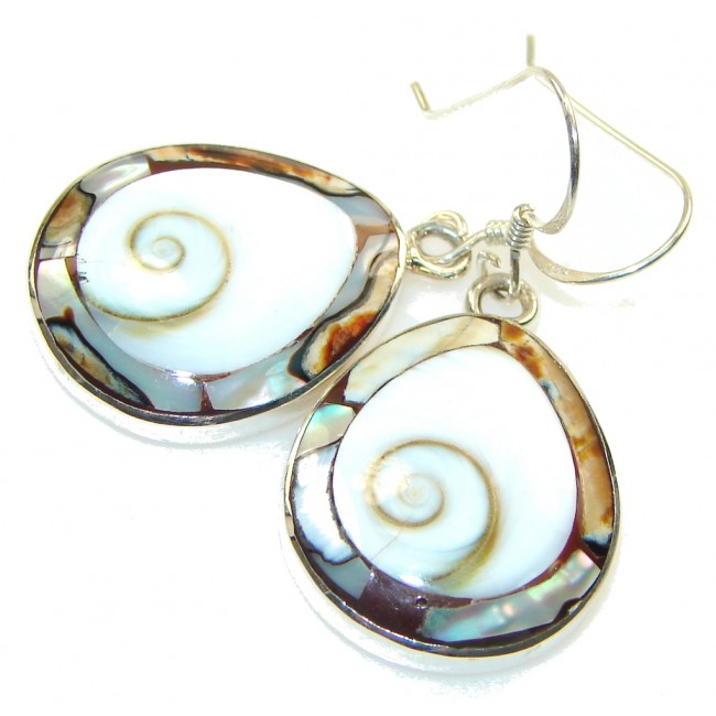 Beautiful Ocean Style White Ocean Shell Sterling Silver earrings