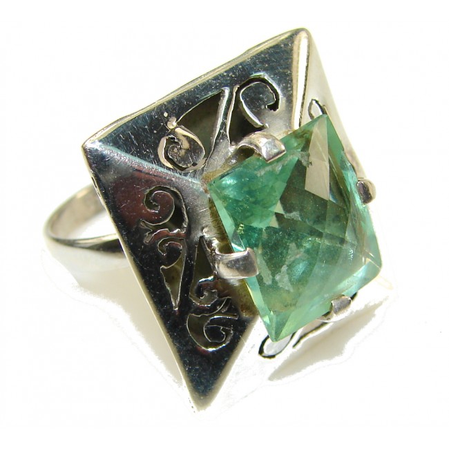 Fashion Green Apatite Sterling Silver ring s. 8