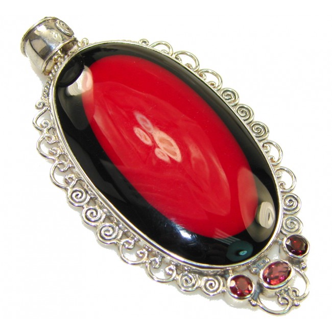 Power Love!! Fossilized Coral Sterling Silver pendant