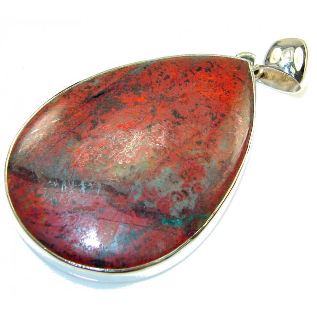 Large! Traditons Red Sonora Jasper Sterling Silver Pendant