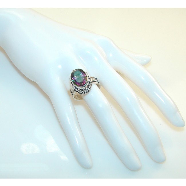 Paradise Dream! Magic Topaz Sterling Silver Ring s. 9